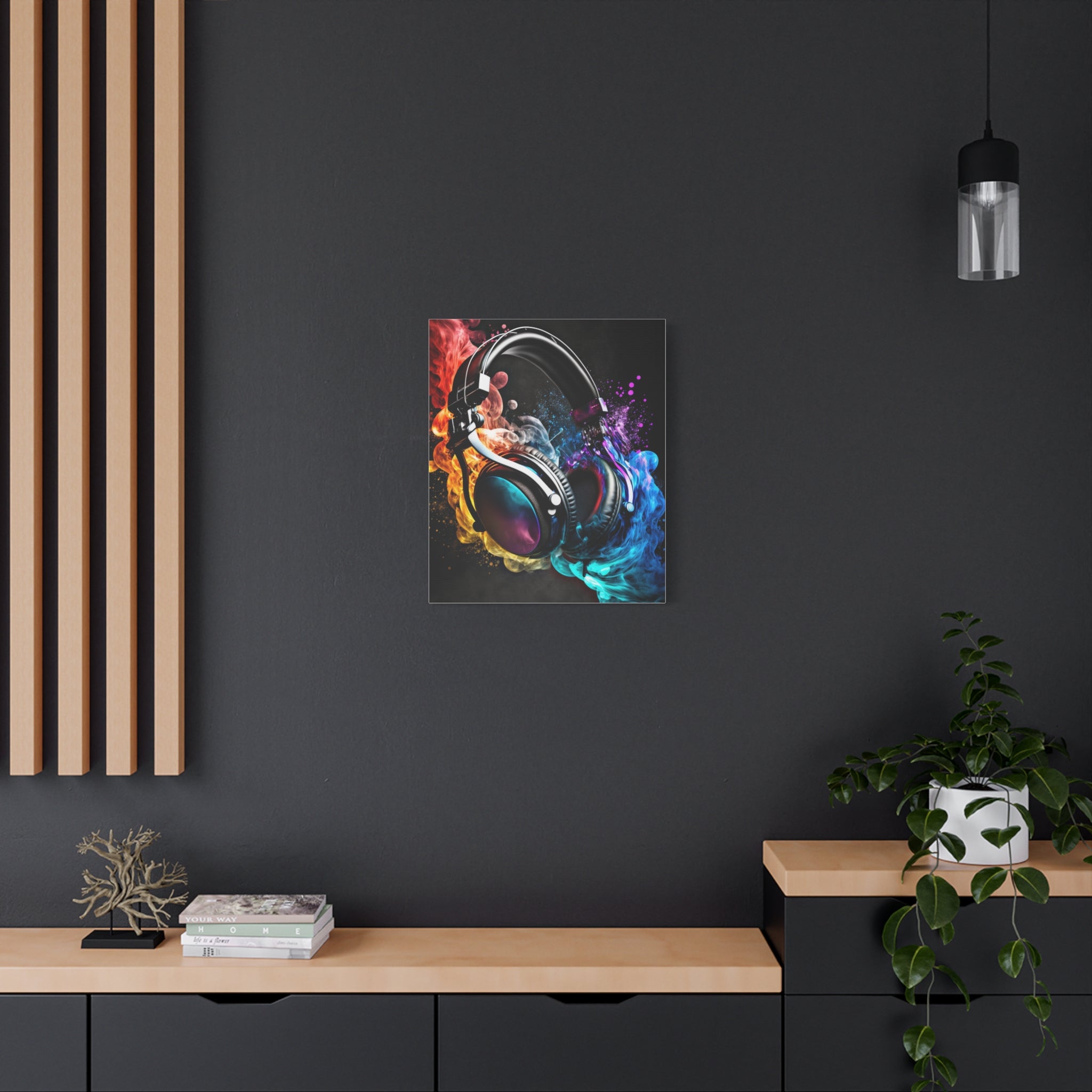 Colorful Headphones Canvas Art | Vibrant Wall Decor for Music Lovers