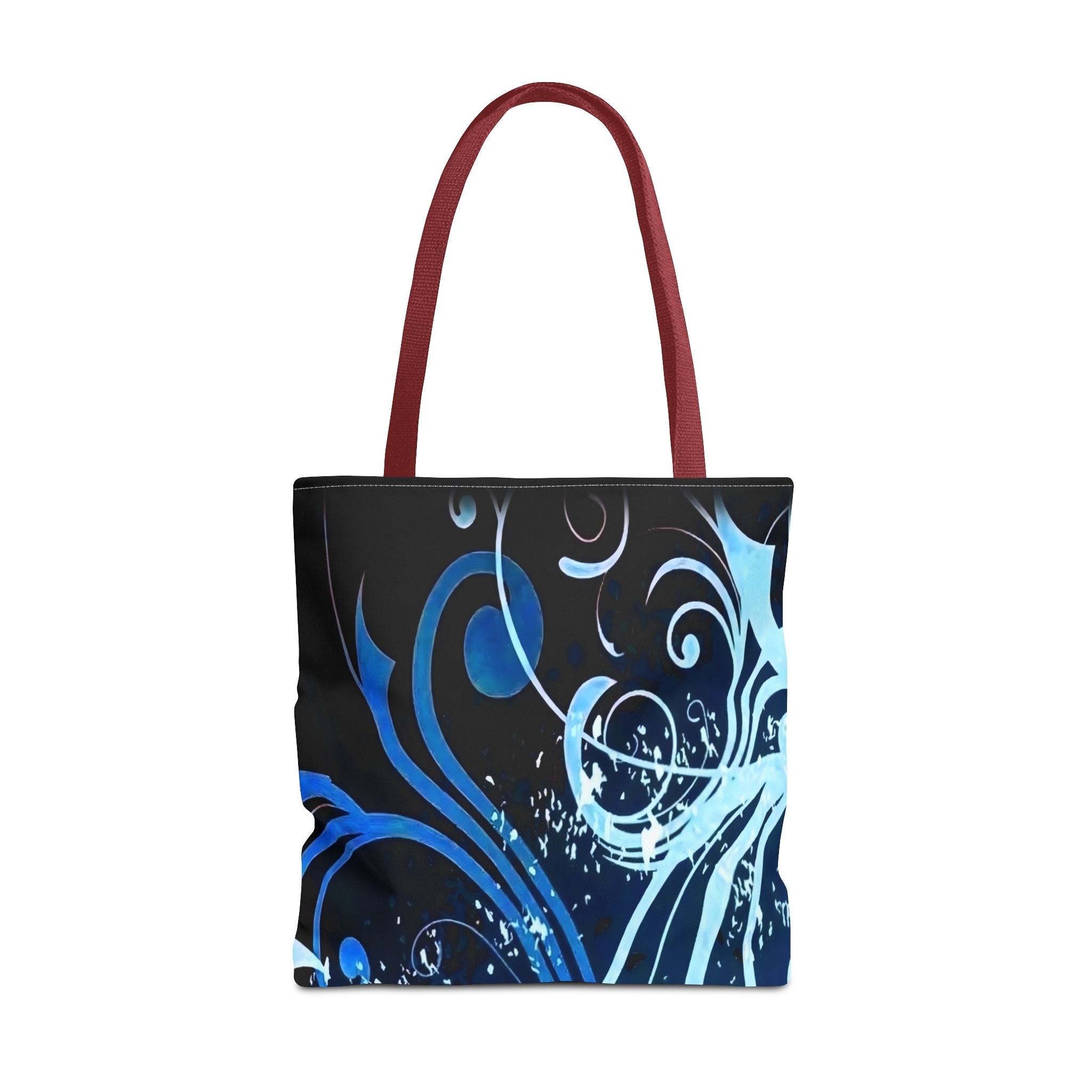 Elegant Blue Floral Tote Bag