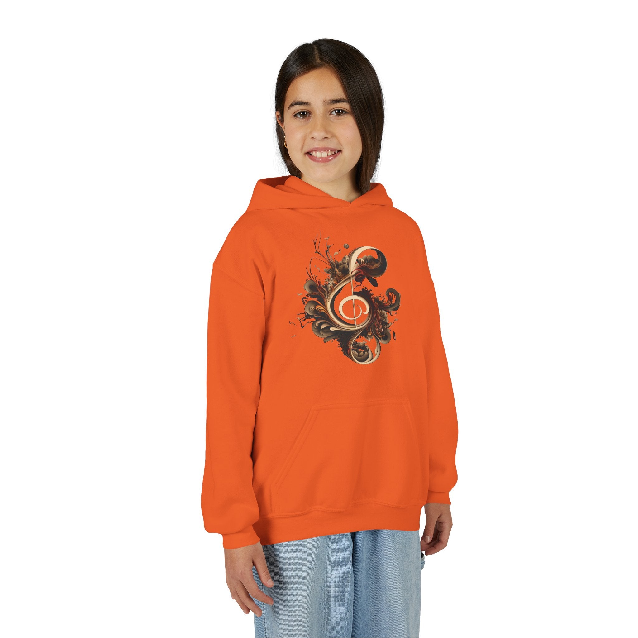 Artistic Youth Hooded Sweatshirt with Abstract Designs