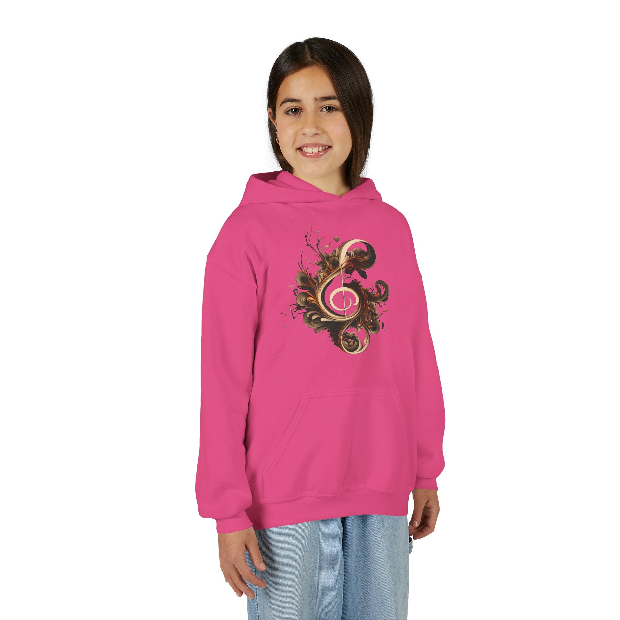 Artistic Youth Hooded Sweatshirt with Abstract Designs