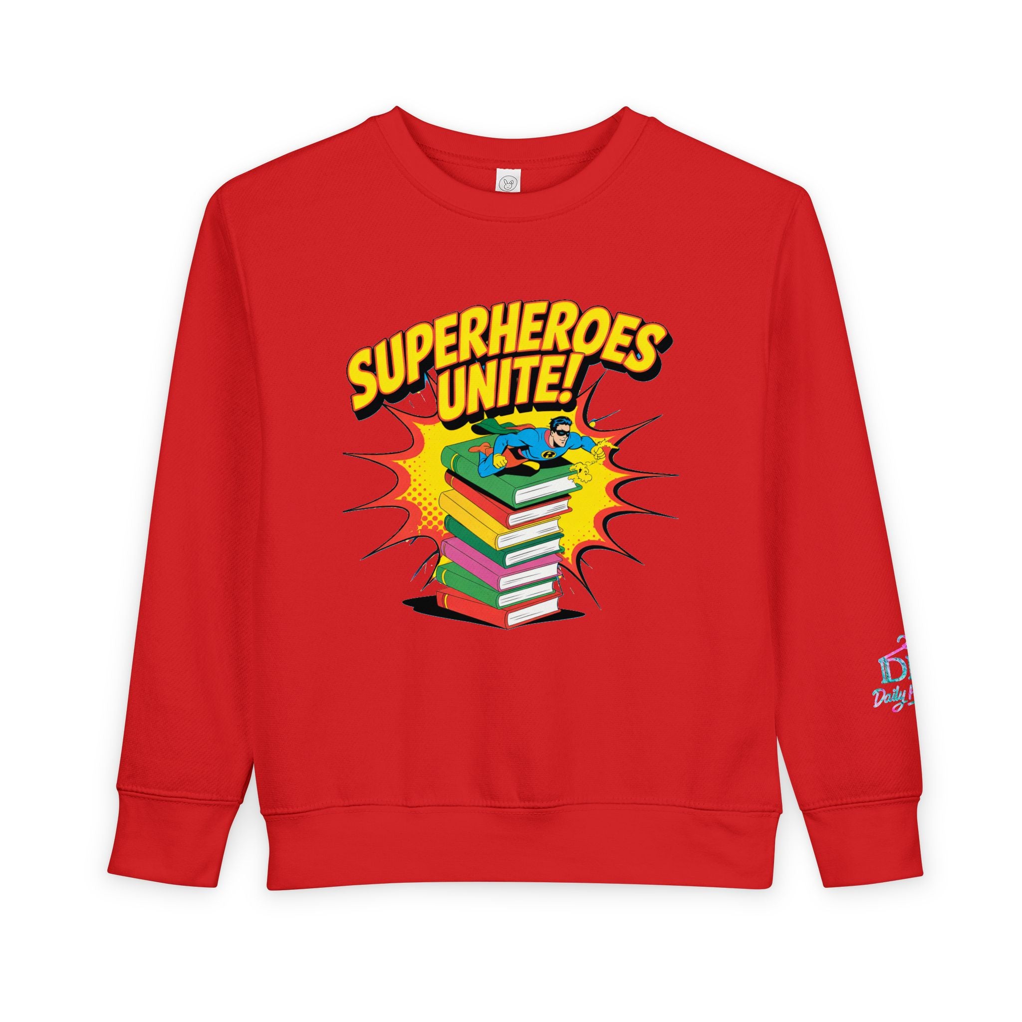 Superheroes Unite Toddler Sweatshirt - Fun Kids' Pullover for Young Readers