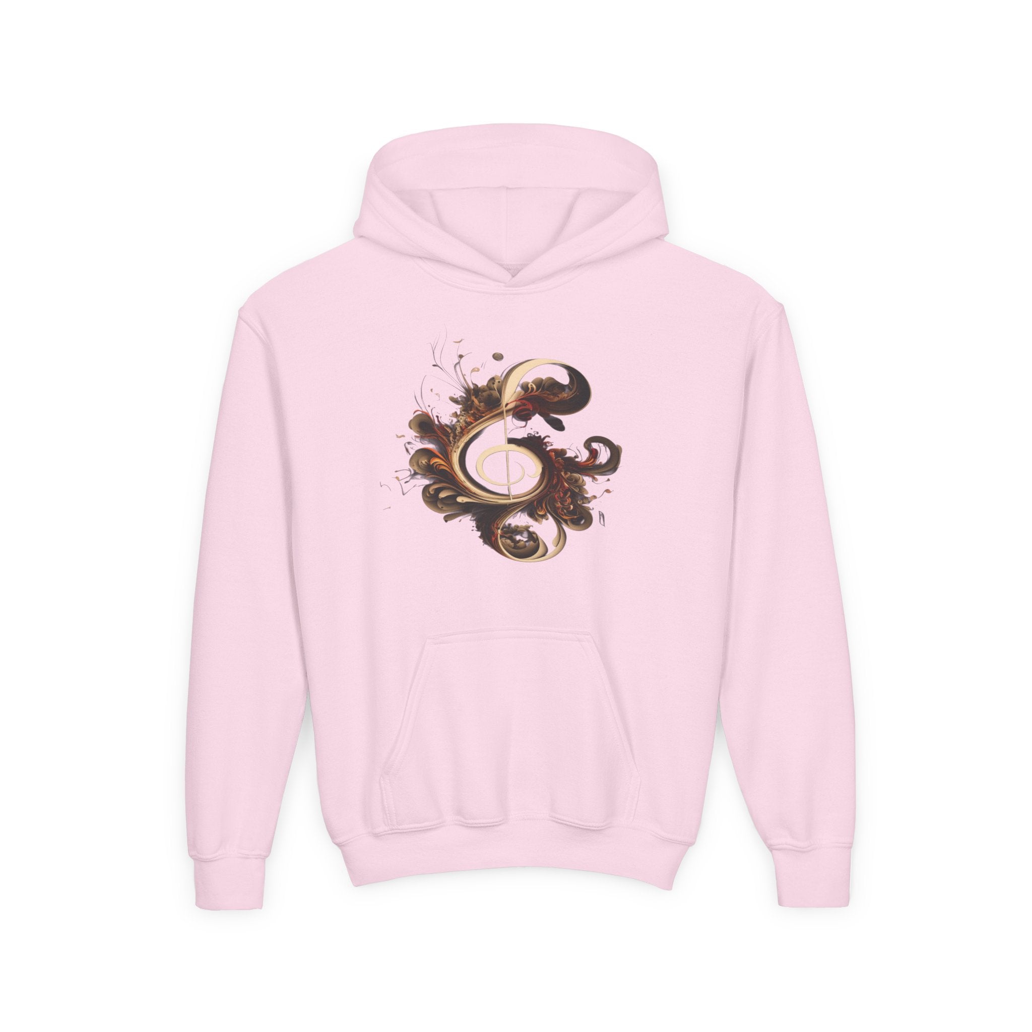 Artistic Youth Hooded Sweatshirt with Abstract Designs