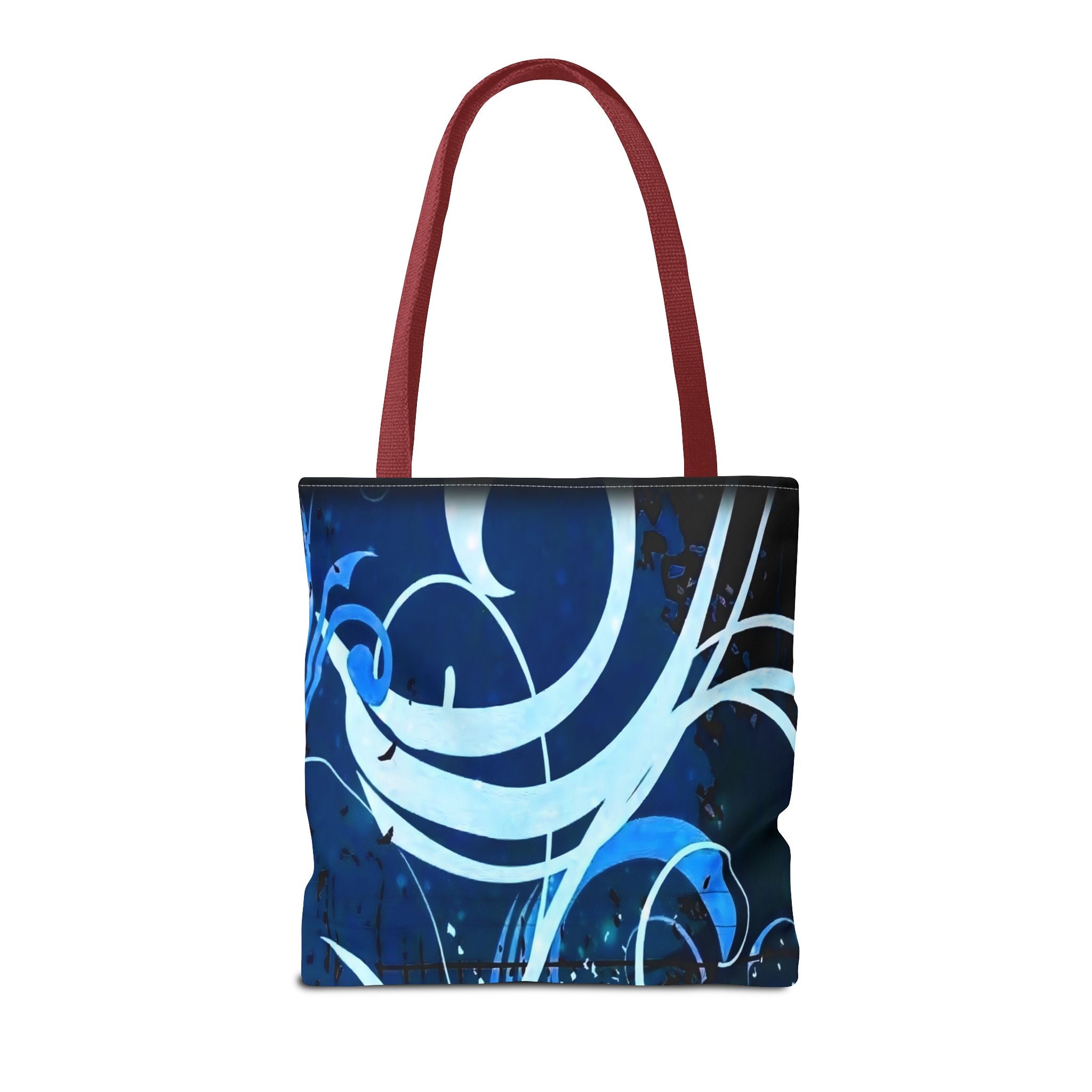 Elegant Blue Floral Tote Bag