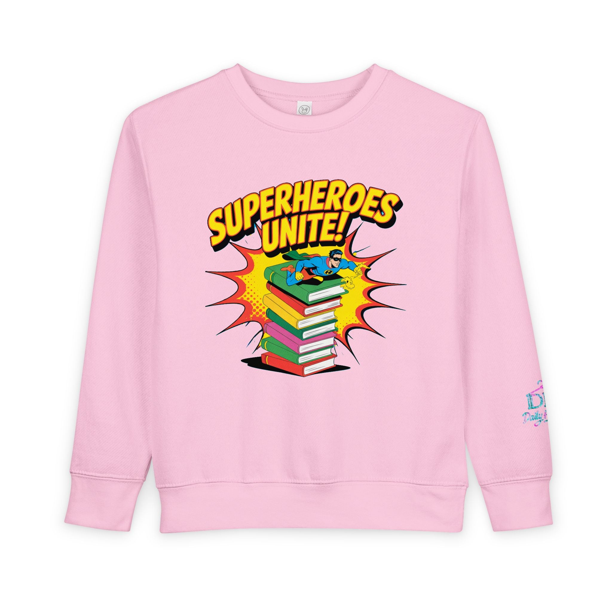Superheroes Unite Toddler Sweatshirt - Fun Kids' Pullover for Young Readers
