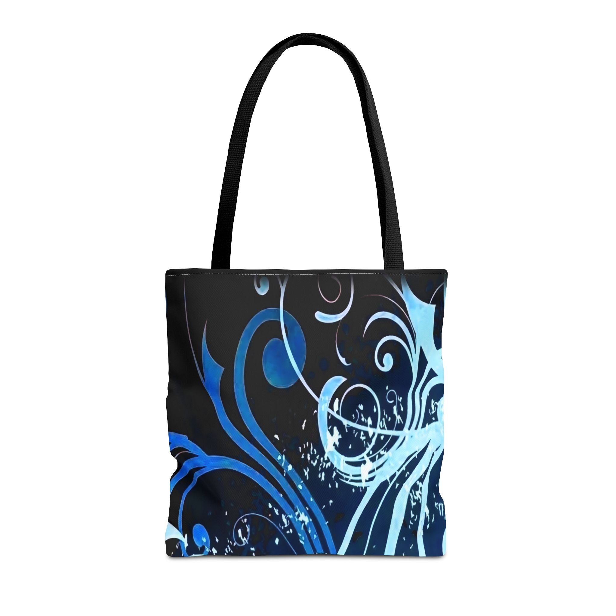Elegant Blue Floral Tote Bag