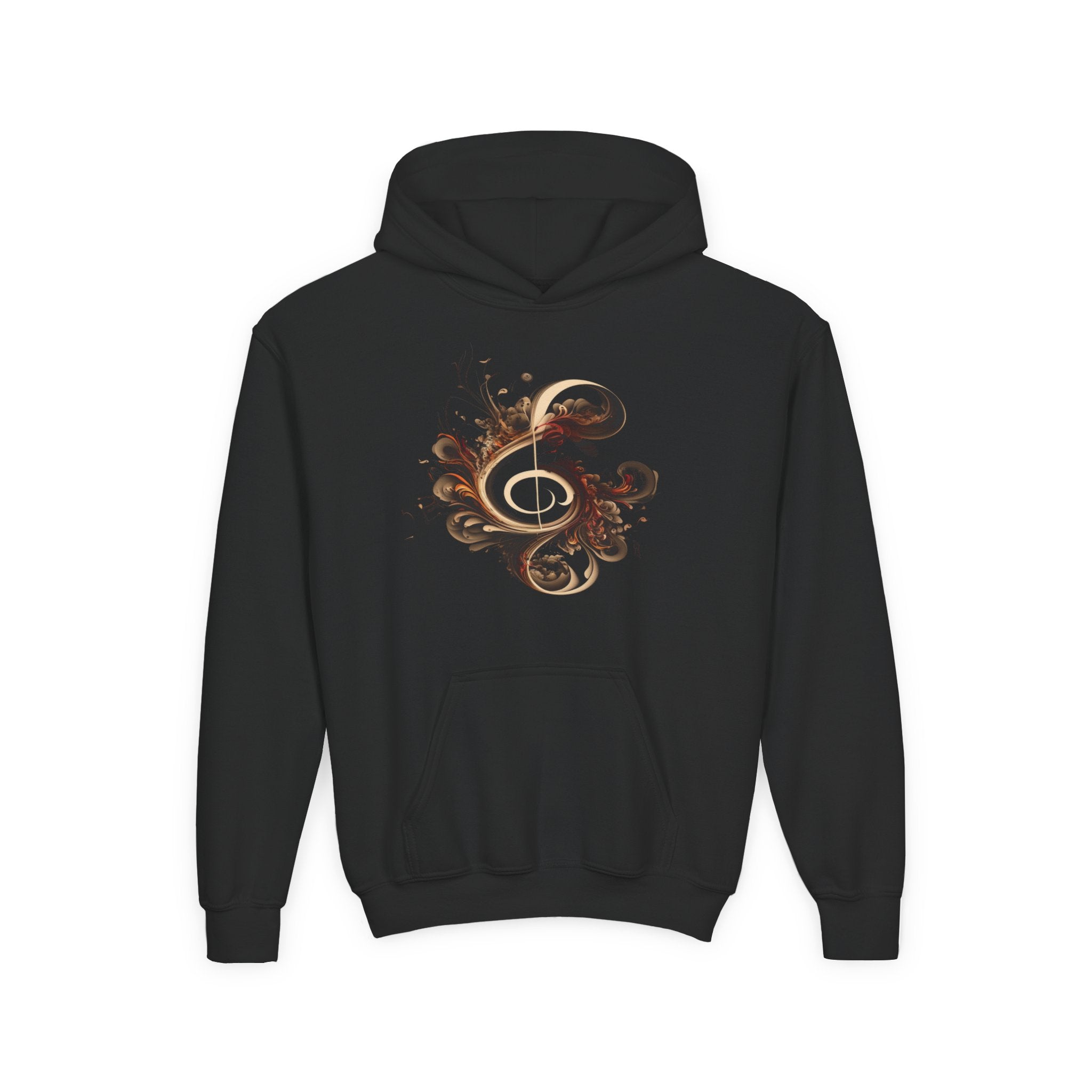 Artistic Youth Hooded Sweatshirt with Abstract Designs