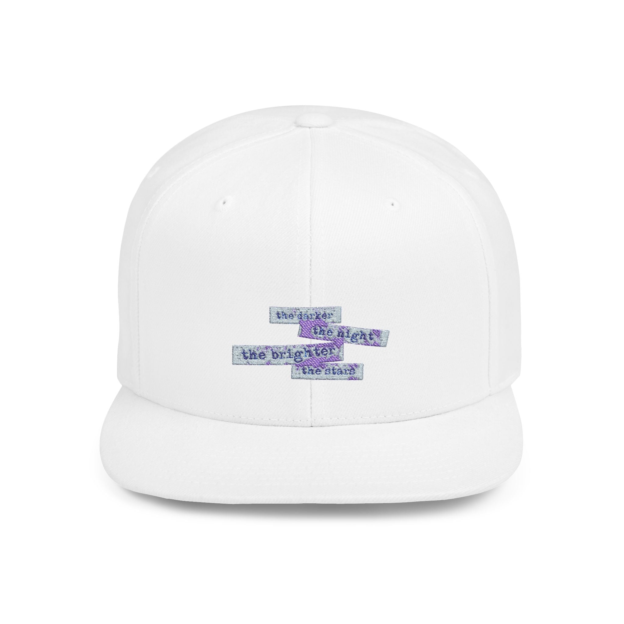 Glitter Graphic Flat Bill Snapback Hat