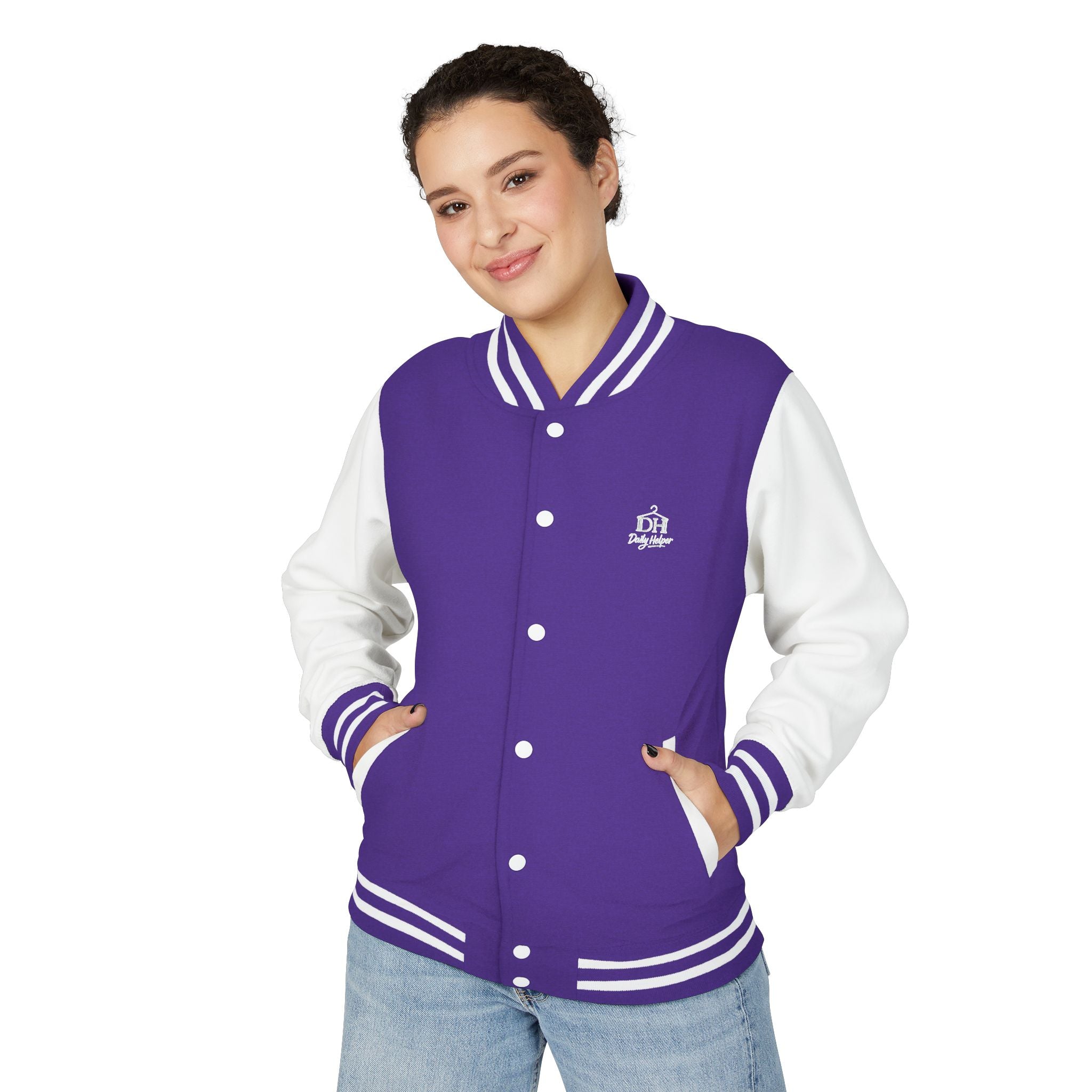 Woman Heavyweight Letterman Jacket - Stylish Sportswear for Everyday Comfort