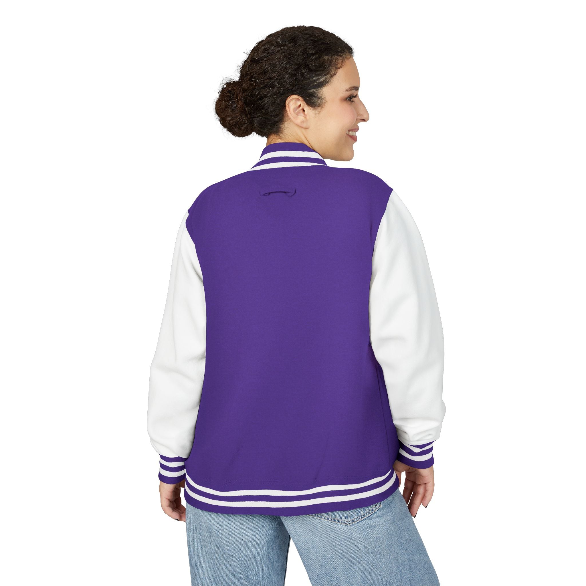 Woman Heavyweight Letterman Jacket - Stylish Sportswear for Everyday Comfort