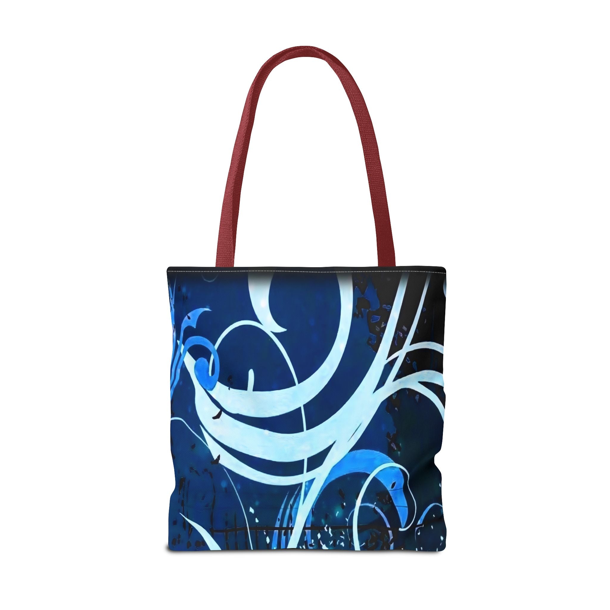 Elegant Blue Floral Tote Bag