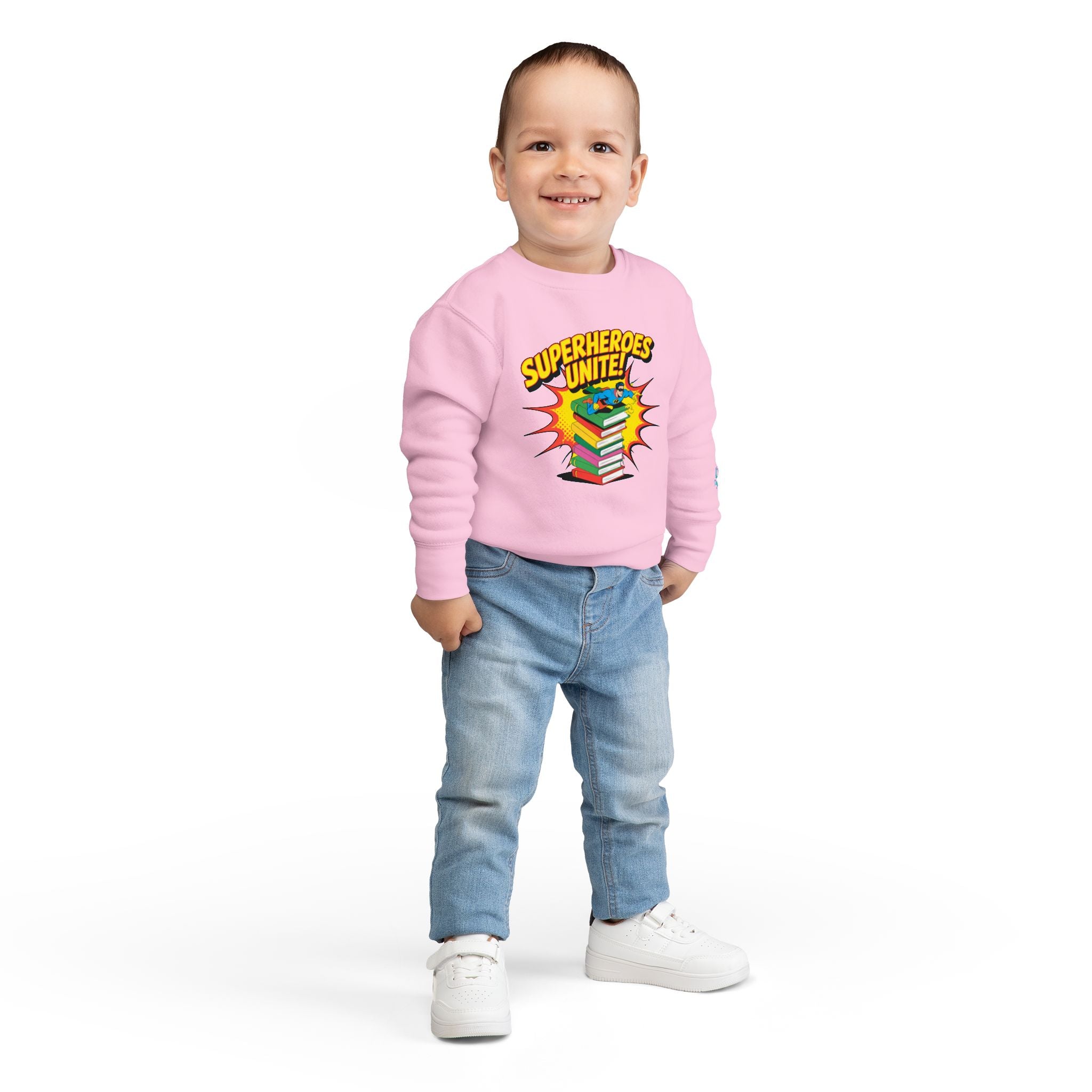 Superheroes Unite Toddler Sweatshirt - Fun Kids' Pullover for Young Readers