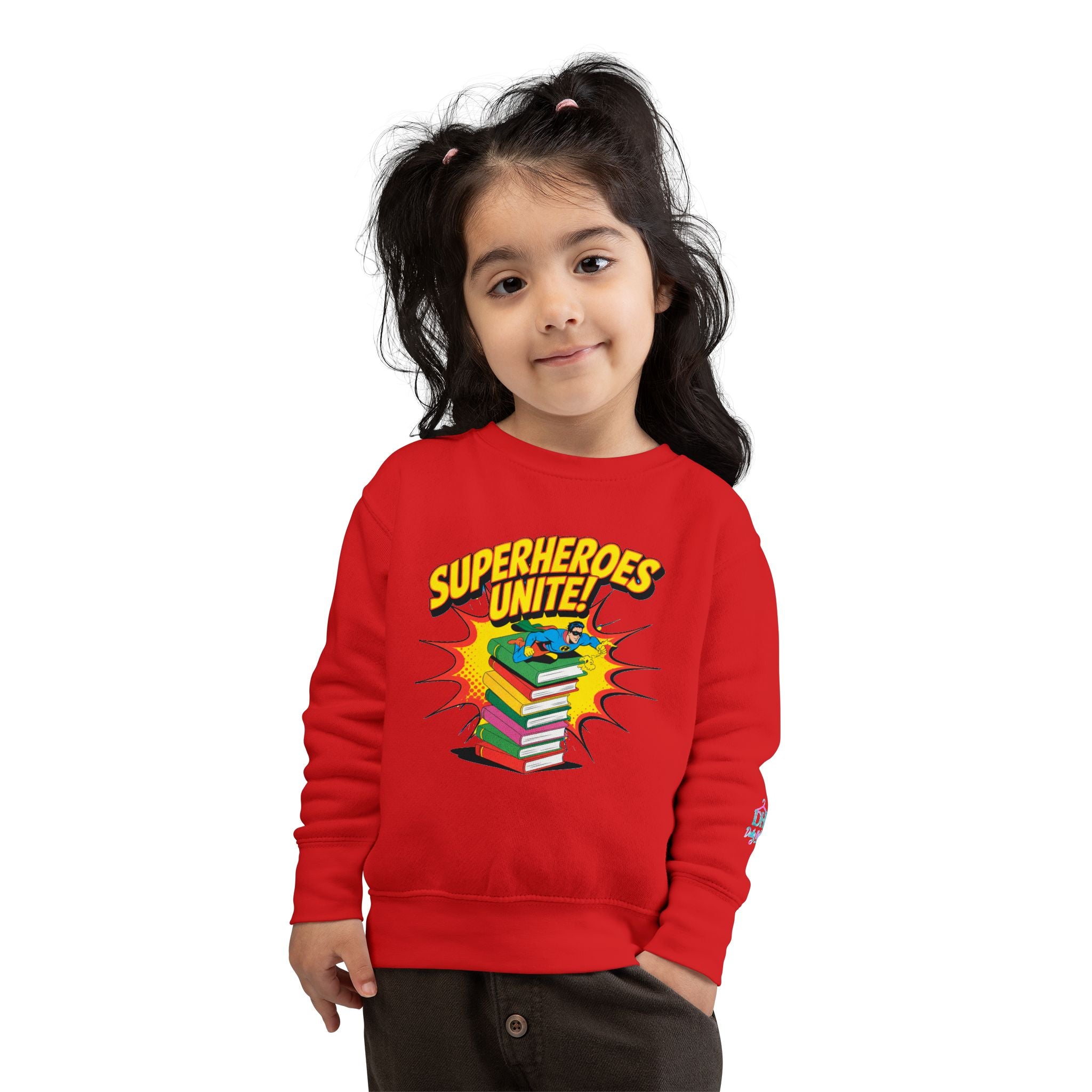 Superheroes Unite Toddler Sweatshirt - Fun Kids' Pullover for Young Readers
