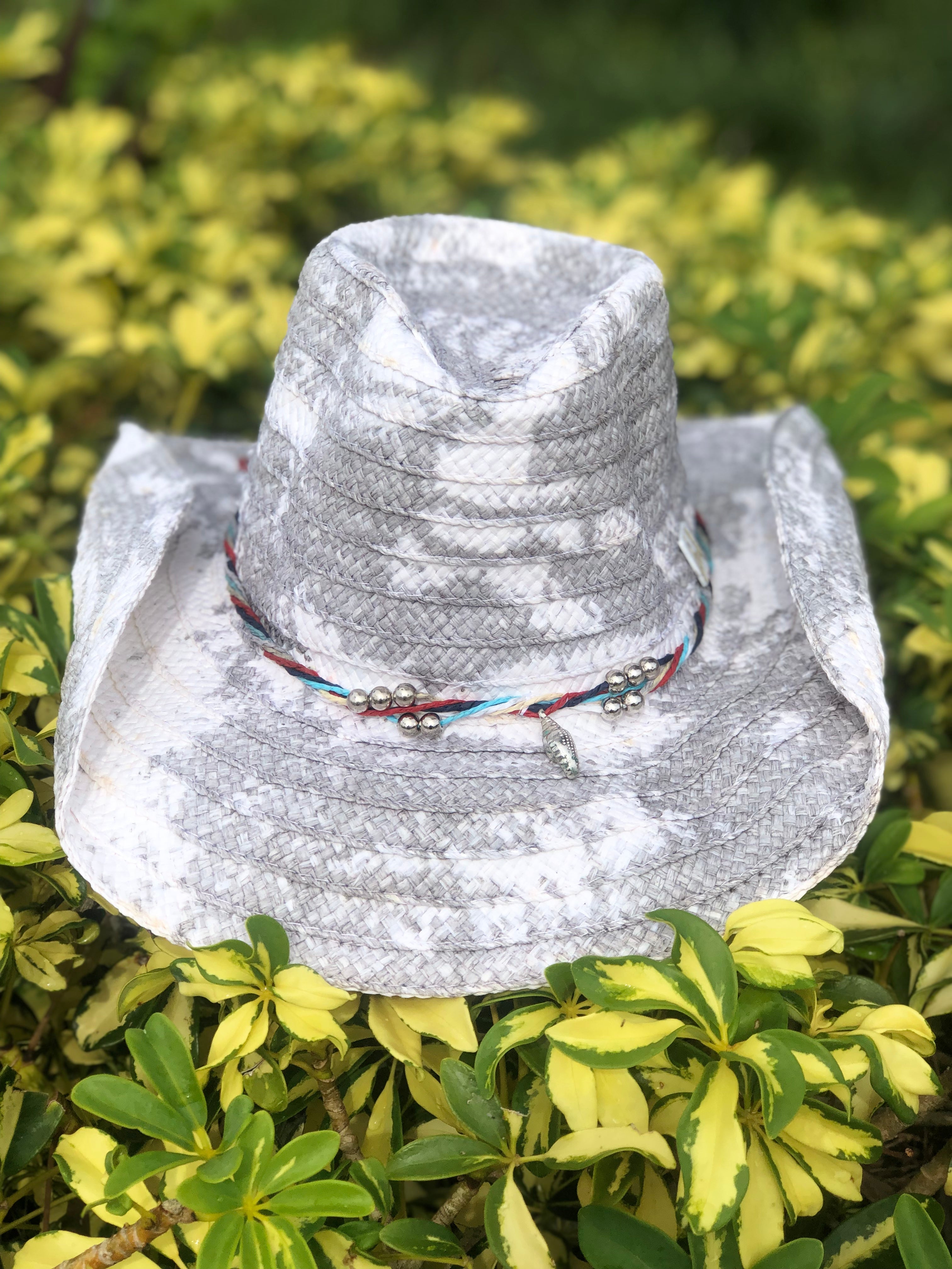 Grey Coastal Cowgirl Handmade Summer Hat-1