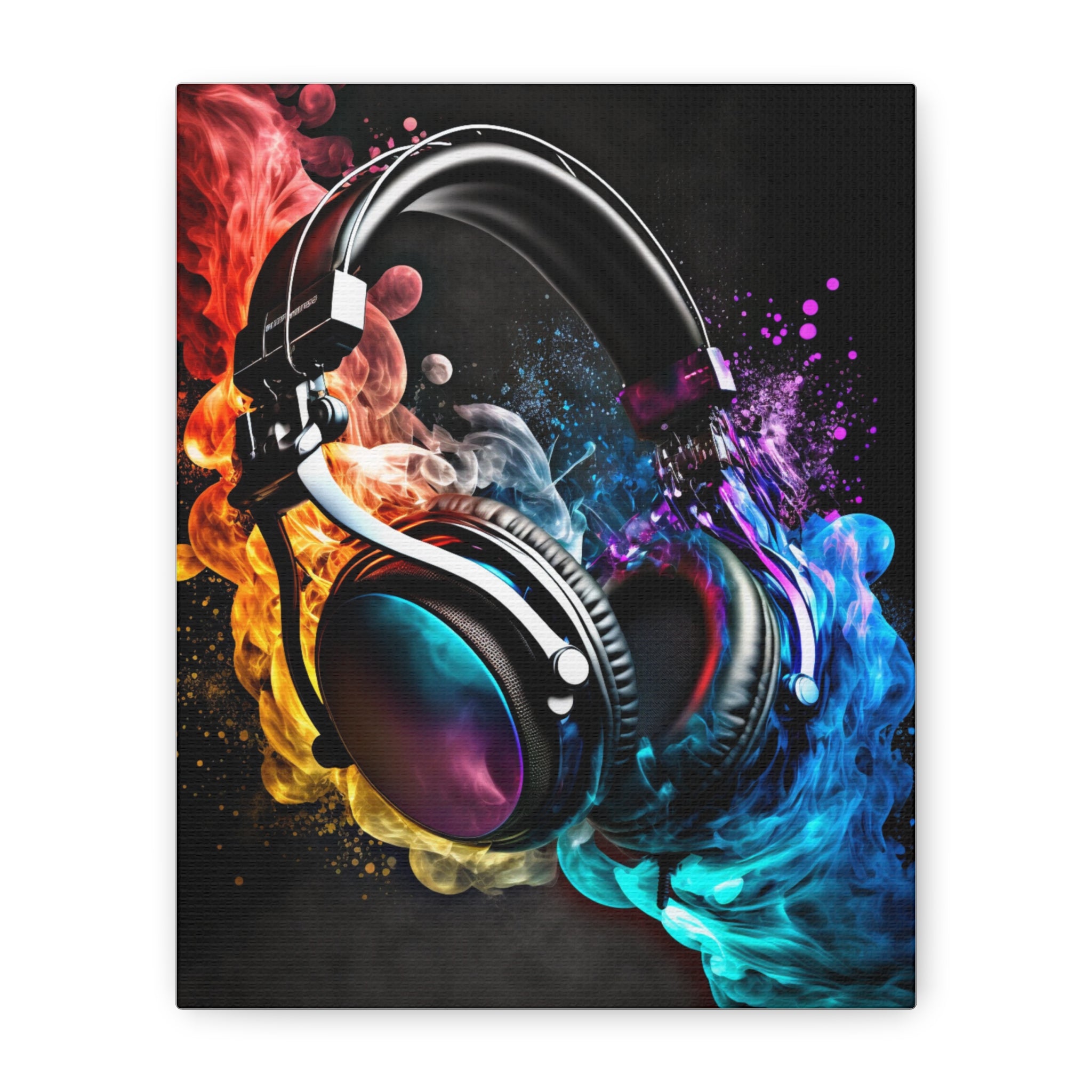 Colorful Headphones Canvas Art | Vibrant Wall Decor for Music Lovers