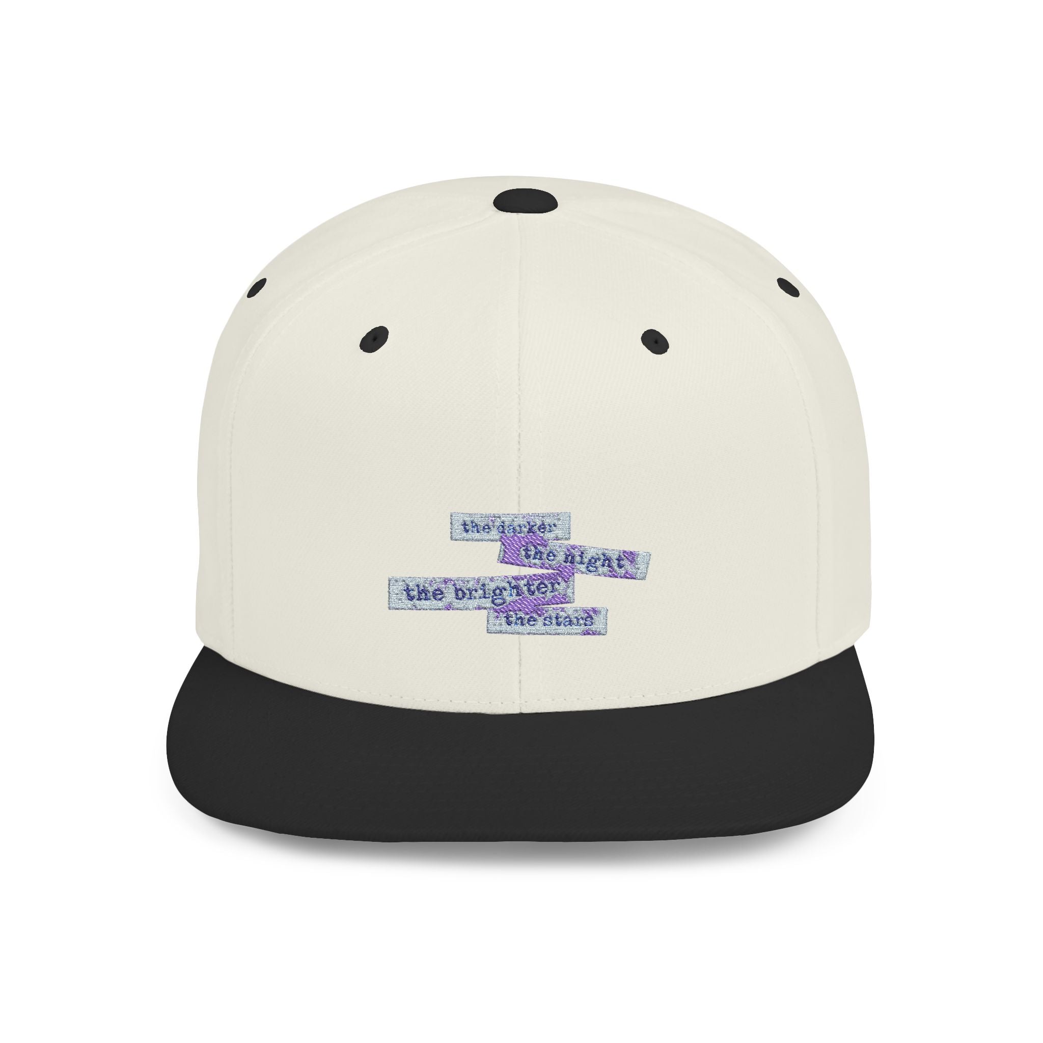 Glitter Graphic Flat Bill Snapback Hat