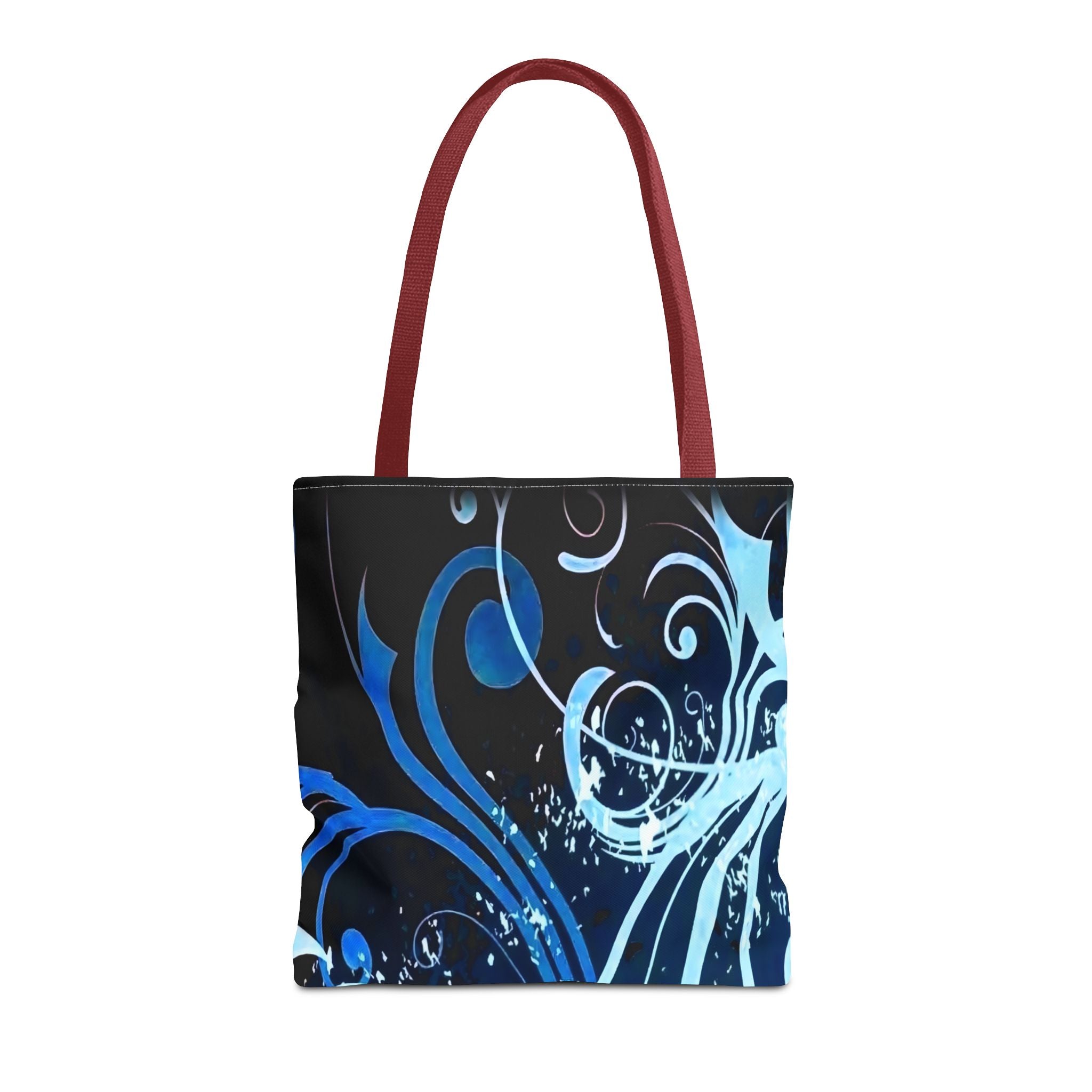 Elegant Blue Floral Tote Bag