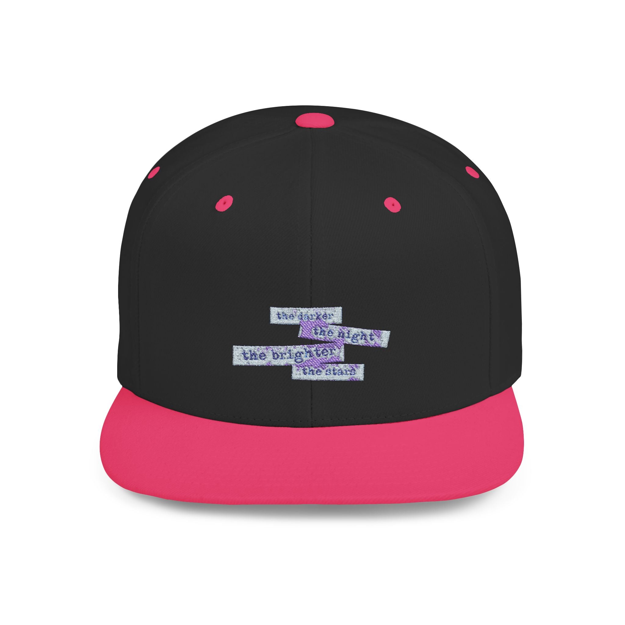 Glitter Graphic Flat Bill Snapback Hat