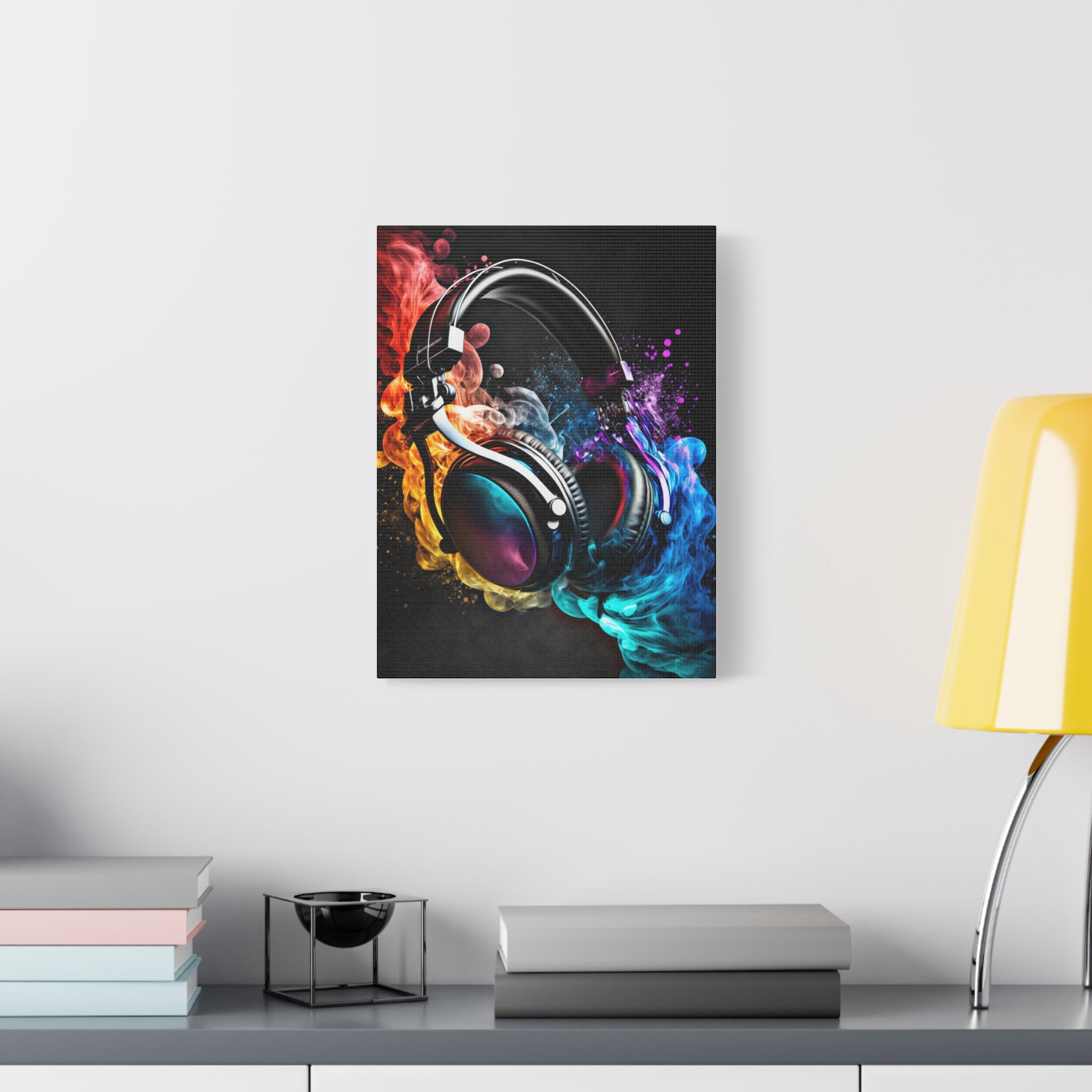 Colorful Headphones Canvas Art | Vibrant Wall Decor for Music Lovers