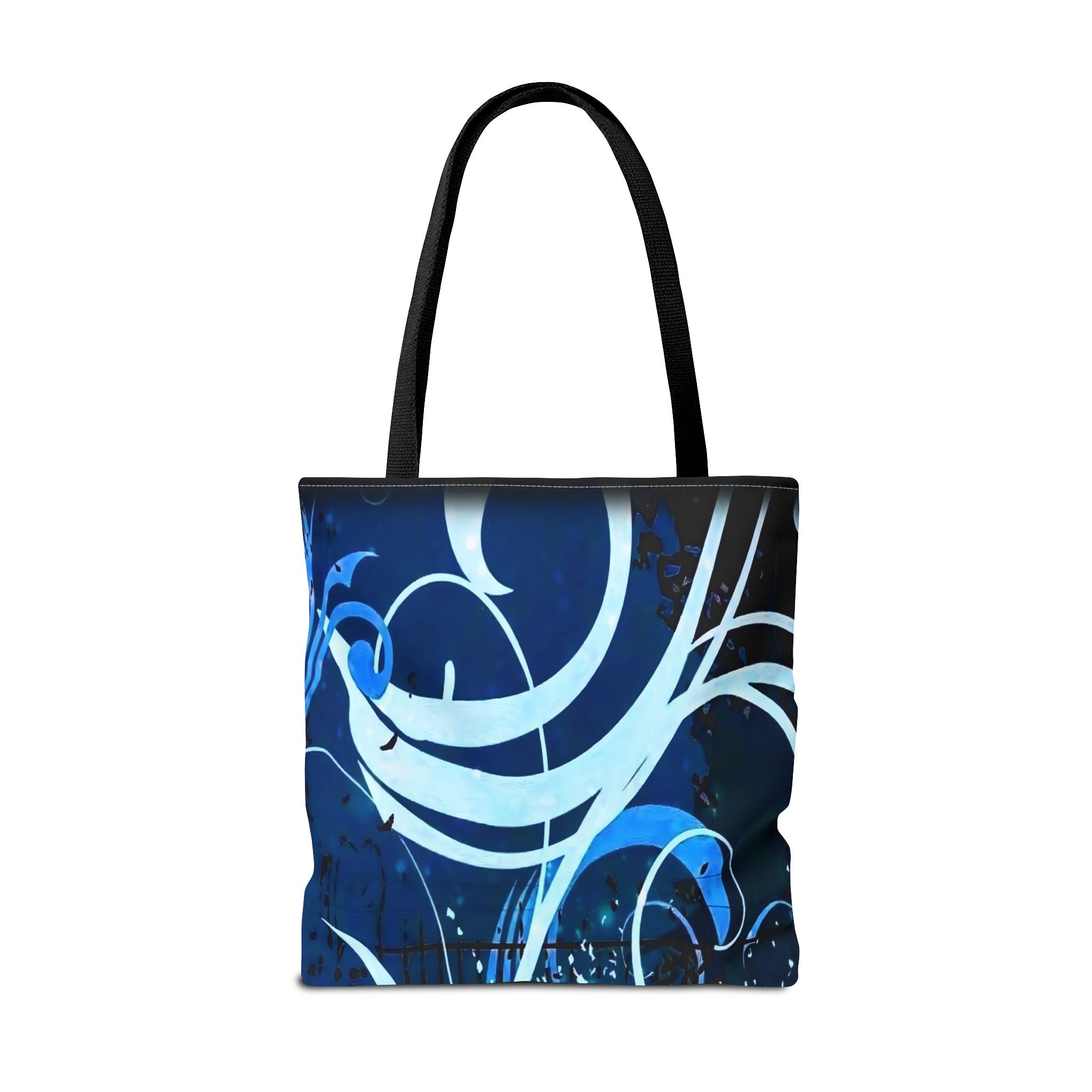 Elegant Blue Floral Tote Bag