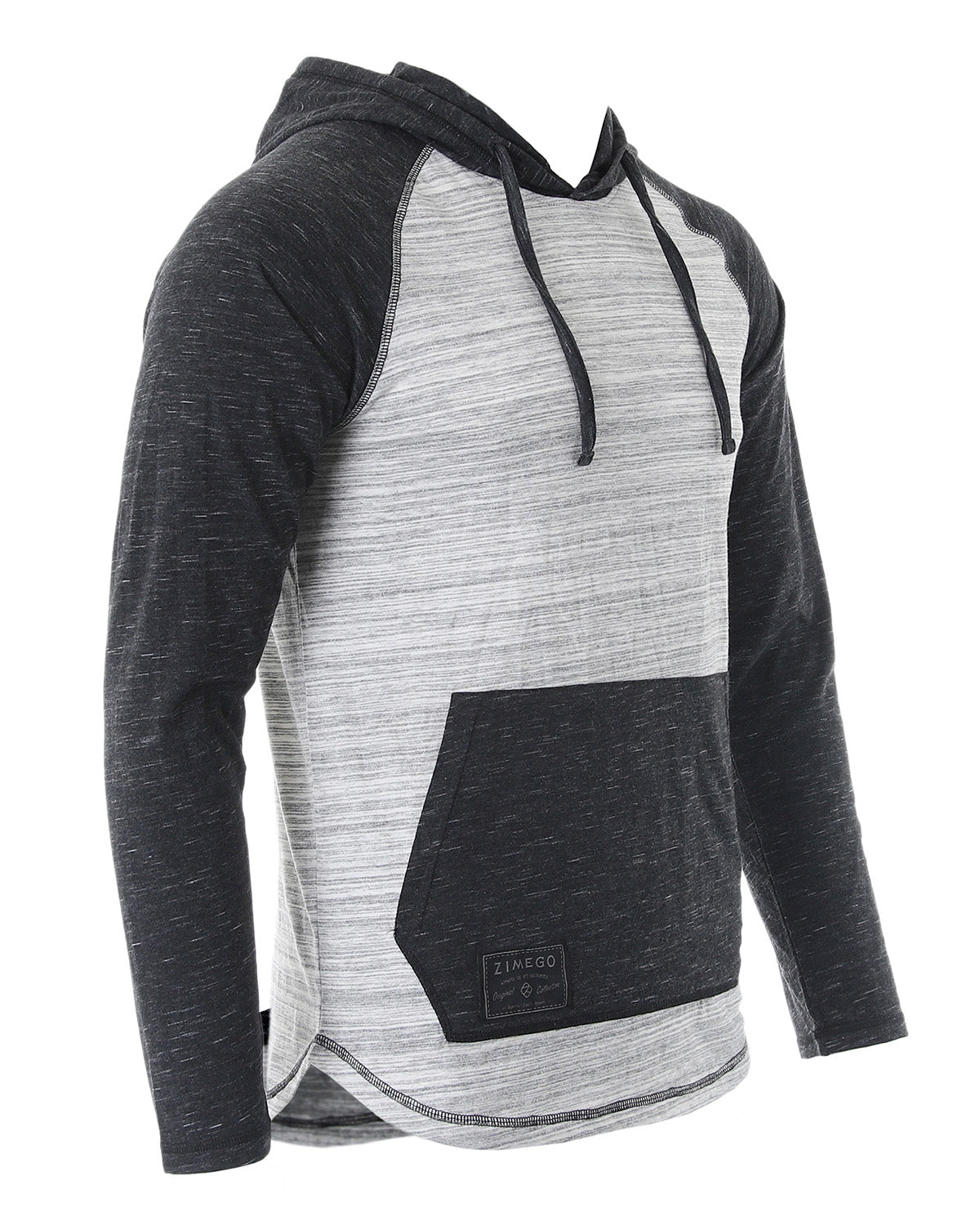 ZIMEGO Mens Long Sleeve Lightweight Hooded Henley – Color Block Pullover Hoodie  for Casual Gym Workout Travel-3