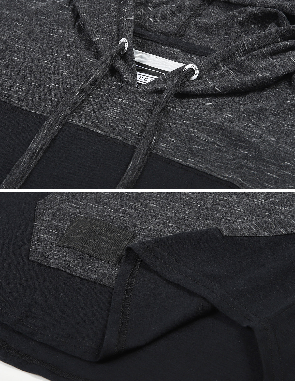 Color Block Men's Longline Sleeveless Cotton Hooded Tank Top-4