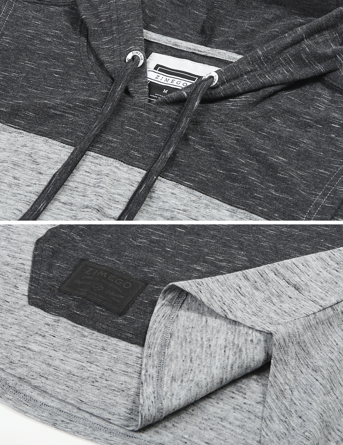 Color Block Men's Longline Sleeveless Cotton Hooded Tank Top-3