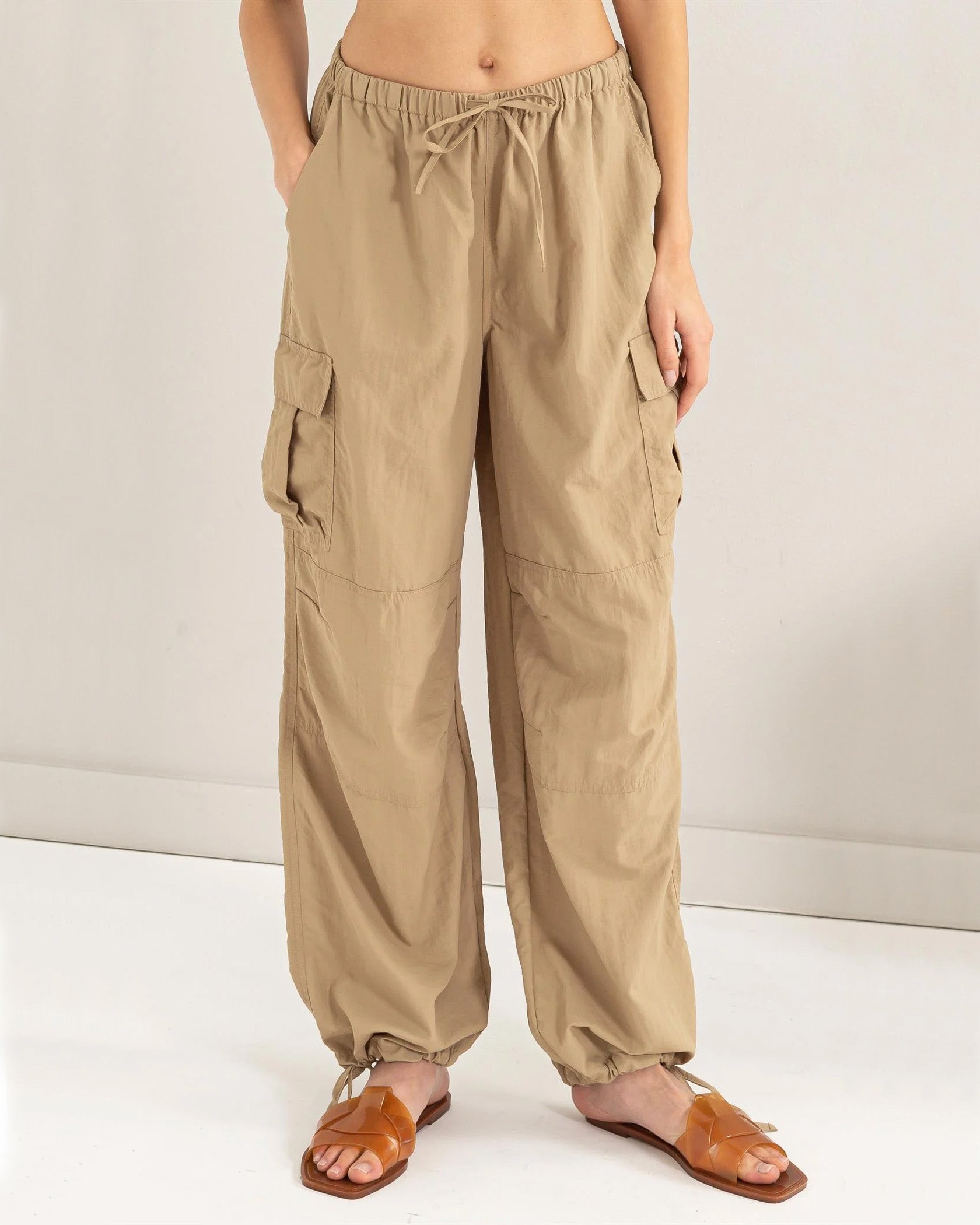 MID RISE PARACHUTE CARGO PANTS-0