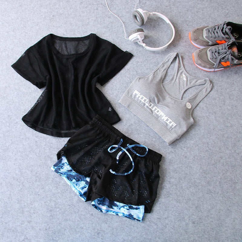 Women's Sexy Yoga Set Sports Bra Gym Fitness Clothes Breathable Workout Costume.