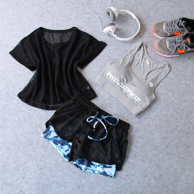 Women's Sexy Yoga Set Sports Bra Gym Fitness Clothes Breathable Workout Costume.