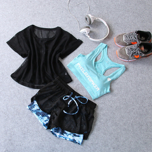 Women's Sexy Yoga Set Sports Bra Gym Fitness Clothes Breathable Workout Costume.