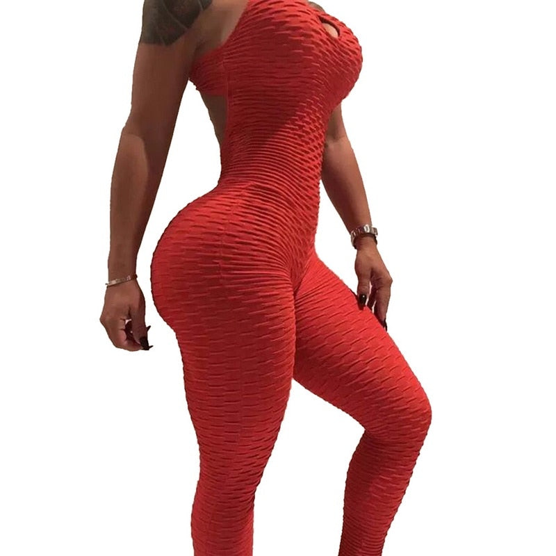 Sexy Women's Yoga Pants High Waist Gym Play Suit Push Up Running Sportswear One Piece Jumpsuit