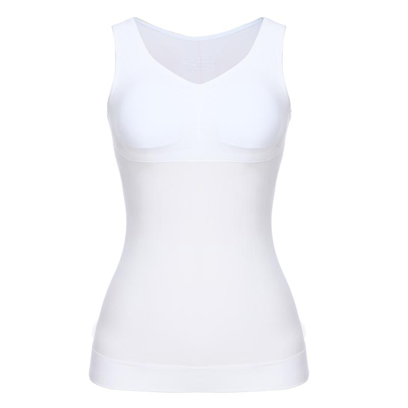 Women's Tank Top With Integrated Bra Support Built-In Shaping Seamless Design