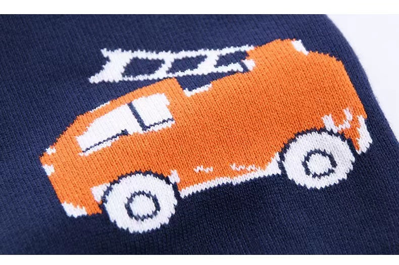 Baby Cartoon V Neck Cardigan for Boys and Girls