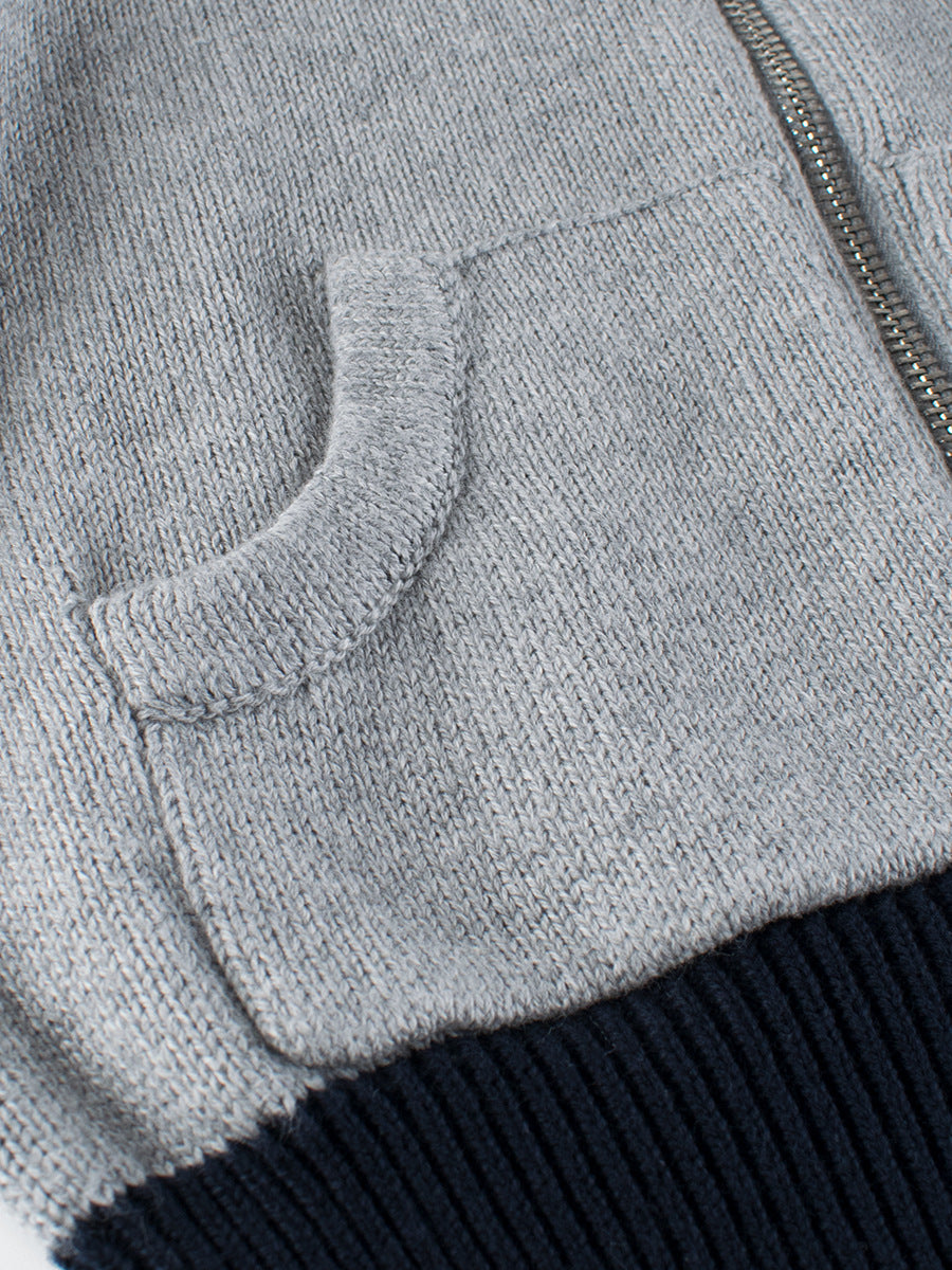 Spring Striped Knitted Coat Boys Kid Euro-American Style Long Sleeve Single Breasted Jacket